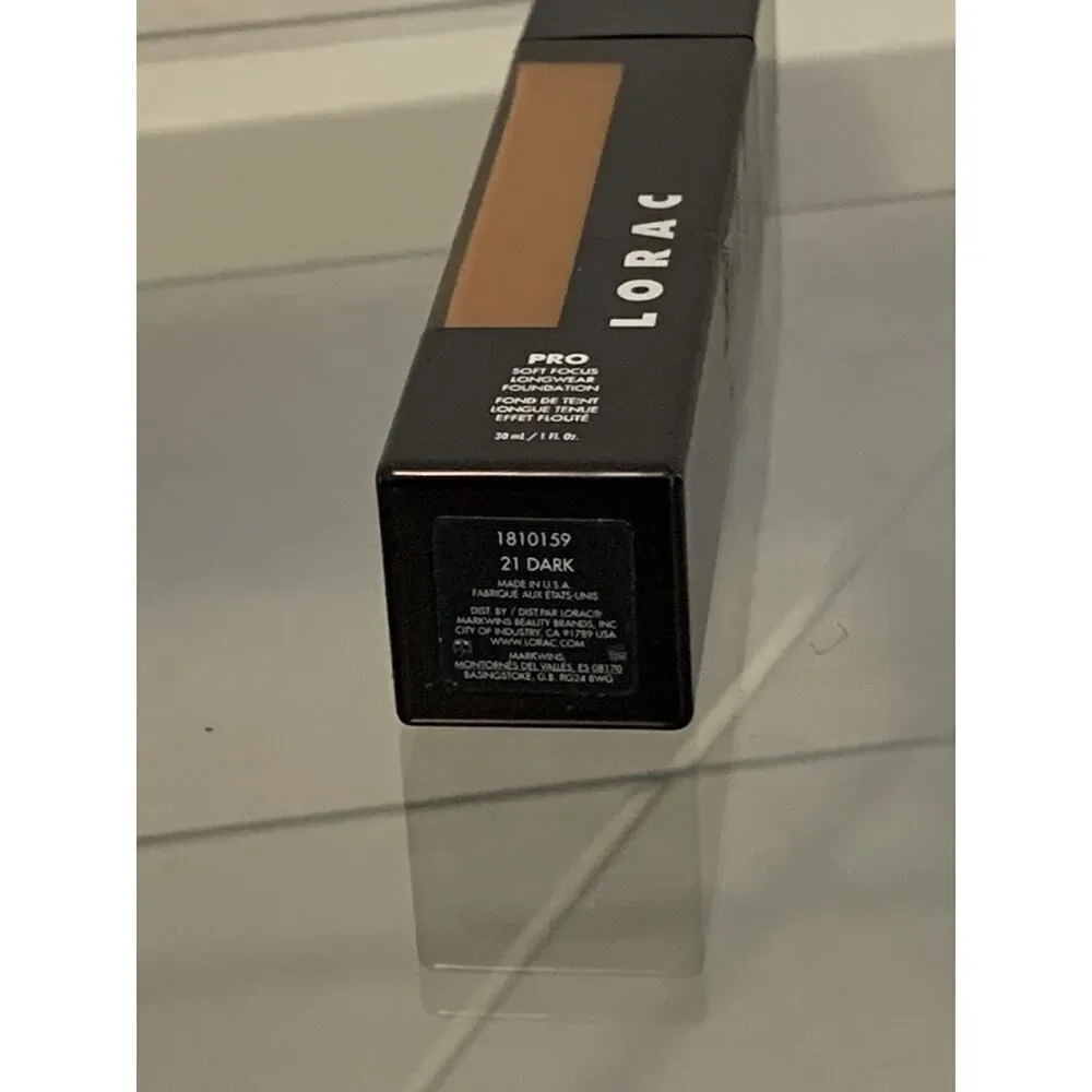 LORAC PRO Soft Focus Longwear Foundation 21 DARK 1oz NEW